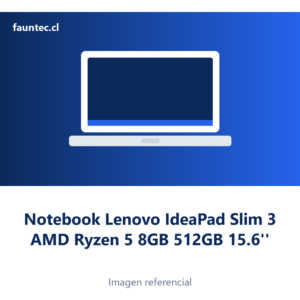 Notebook Lenovo IdeaPad Slim 3 AMD Ryzen 5 8GB 512GB 15.6''